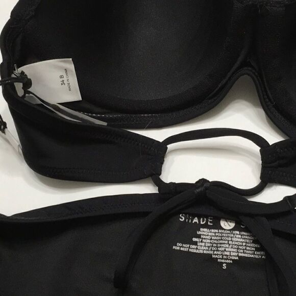 Shade & Shore black underwire bikini set. NWOT - Picture 5 of 8